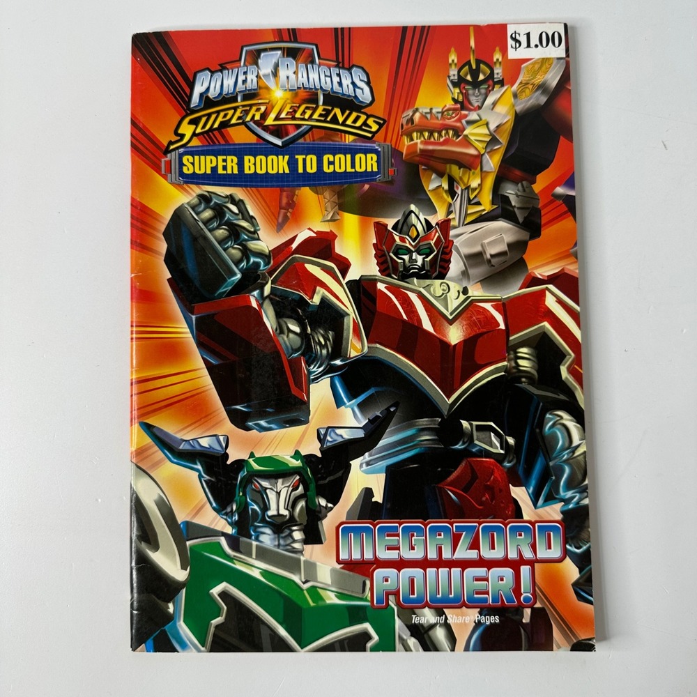Power Rangers Super Legends Coloring Book Megazord Power 2008 Retro Kids Unused